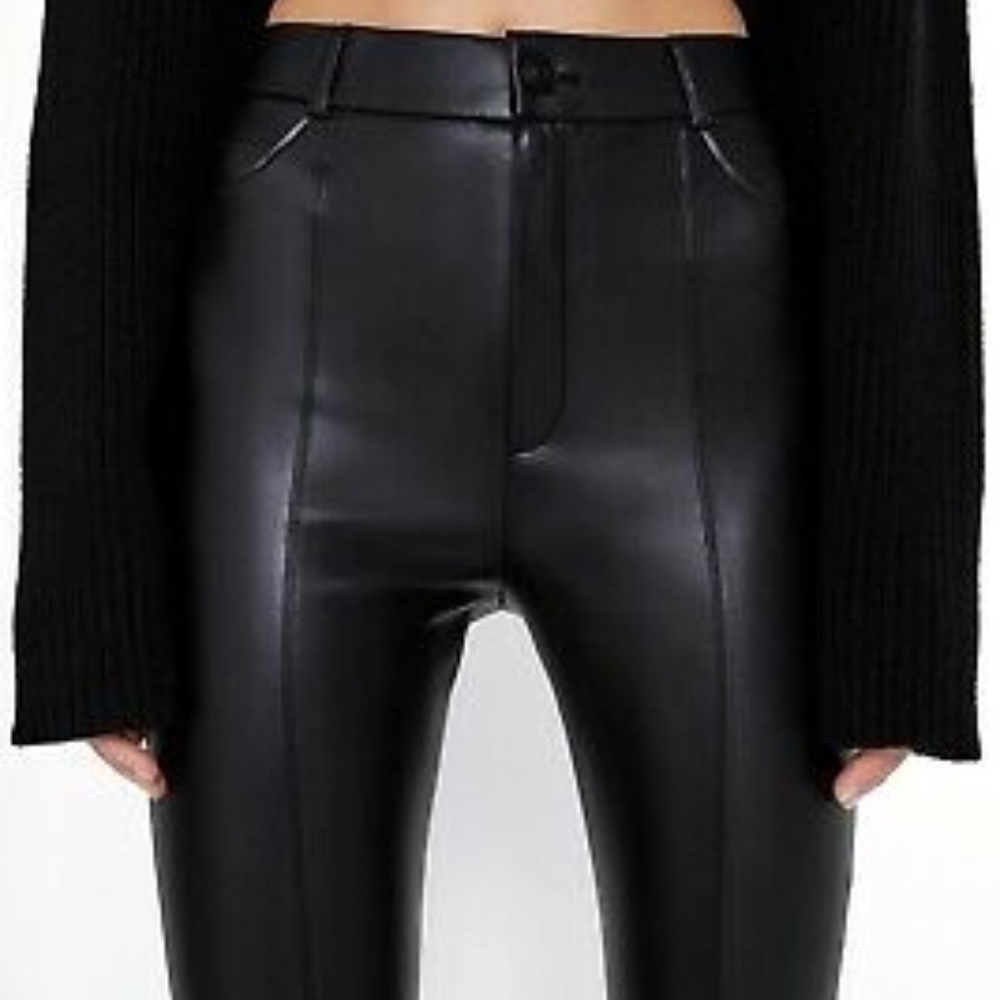 ZARA FAUX LEATHER LEGGINGS BLACK - REF. 9815/253